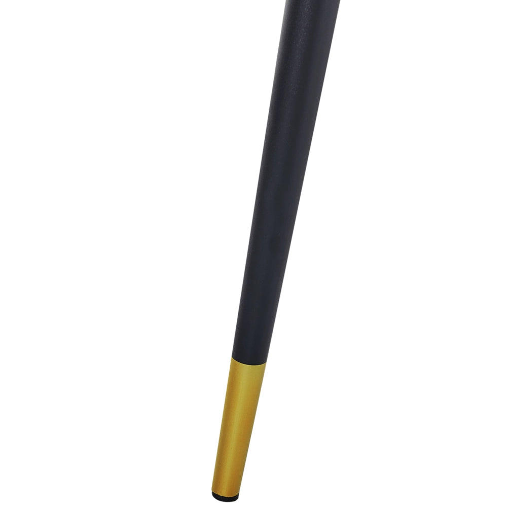 Set di 2 sedie da pranzo rivestimento in velluto verde oliva gambe nere stile glamour retrò
