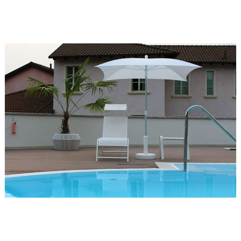 Ombrellone a palo centrale Superalux Quad 200x200 - Bianco