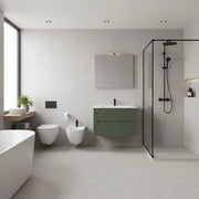 Composizione mobile bagno sospeso con cassetti cm 70 cannettato mod. STICK - Verde Bosco
