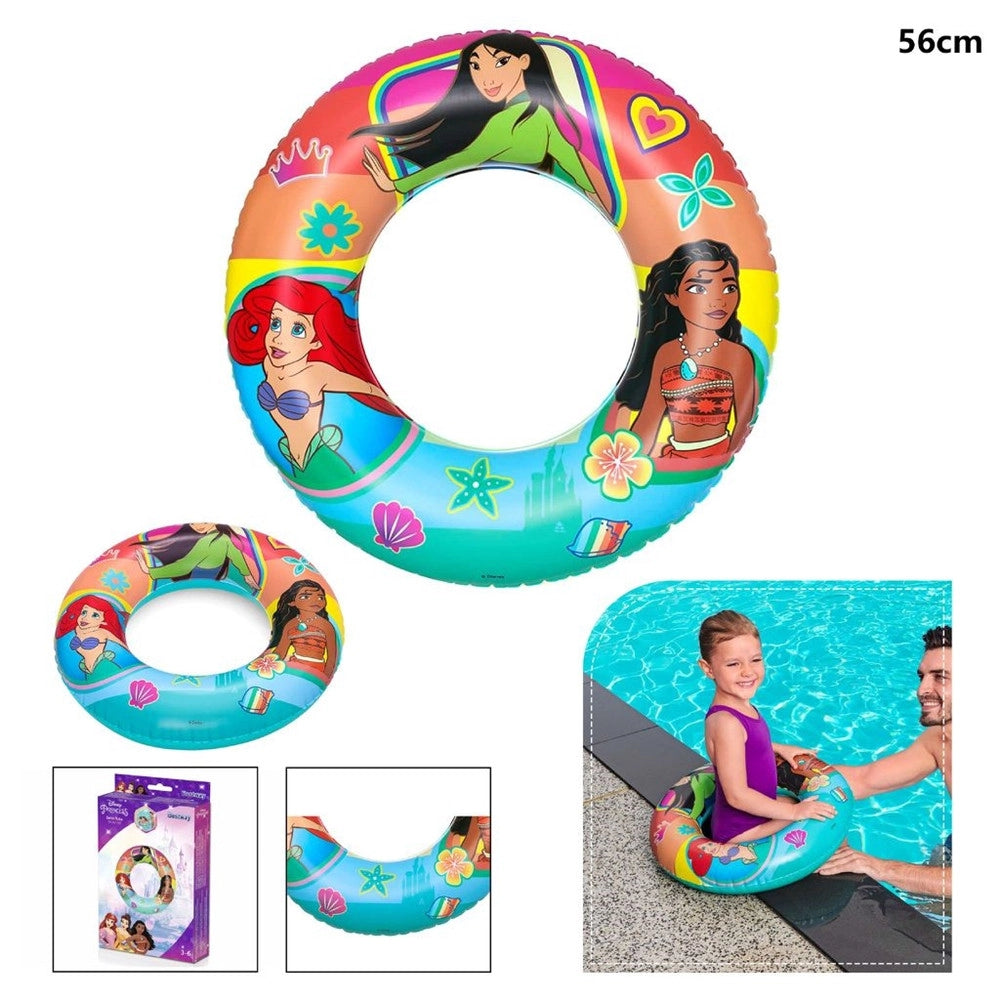 Trade Shop - Salvagente Ciambella Gonfiabile Principesse 56cm Per Bambini 3-6 Anni Mare 91043 -