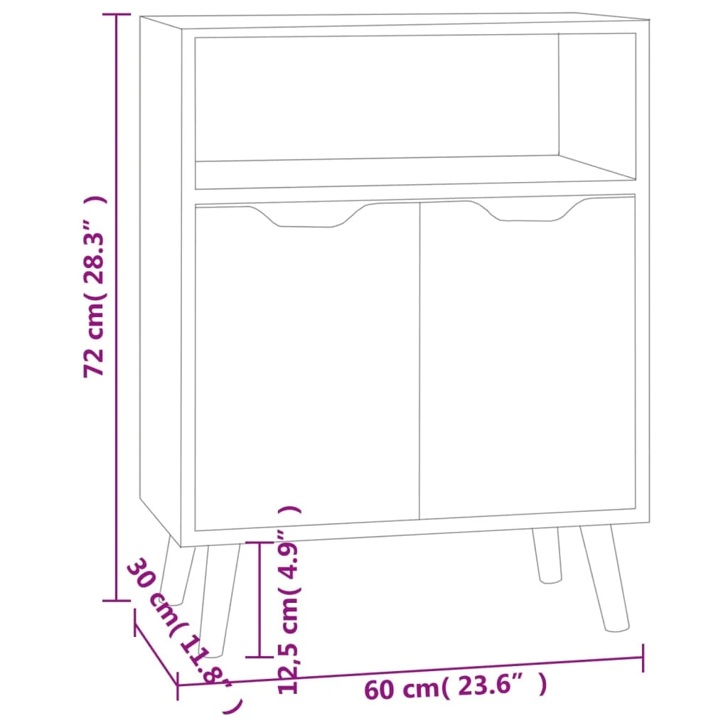 Buffet credenza cassettiera armadio mobile contenitore organizer per cucina soggiorno salotto 60 x 30 x 72 cm legno ingegnerizzato marrone 02_0030962