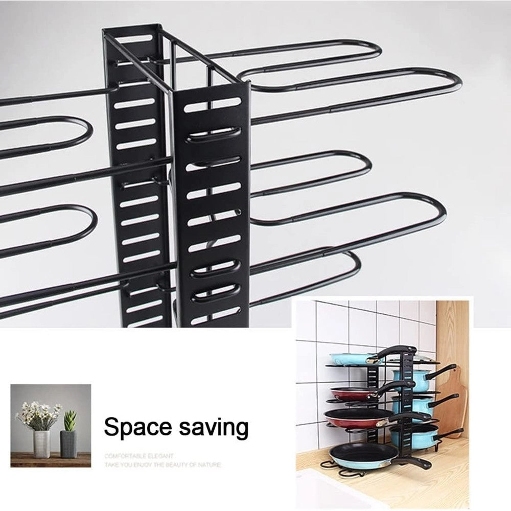 Trade Shop - Organizzatore Estensibile Regolabile Per Pentole Padelle A 8 Livelli Organizer Cucina -