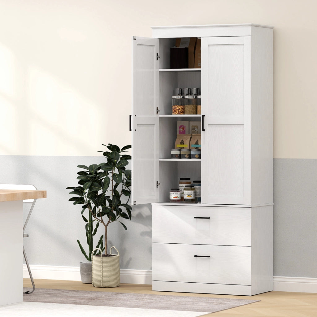 Armadio con cassetti e ripiani regolabili ¨C zephmum ¨C bianco