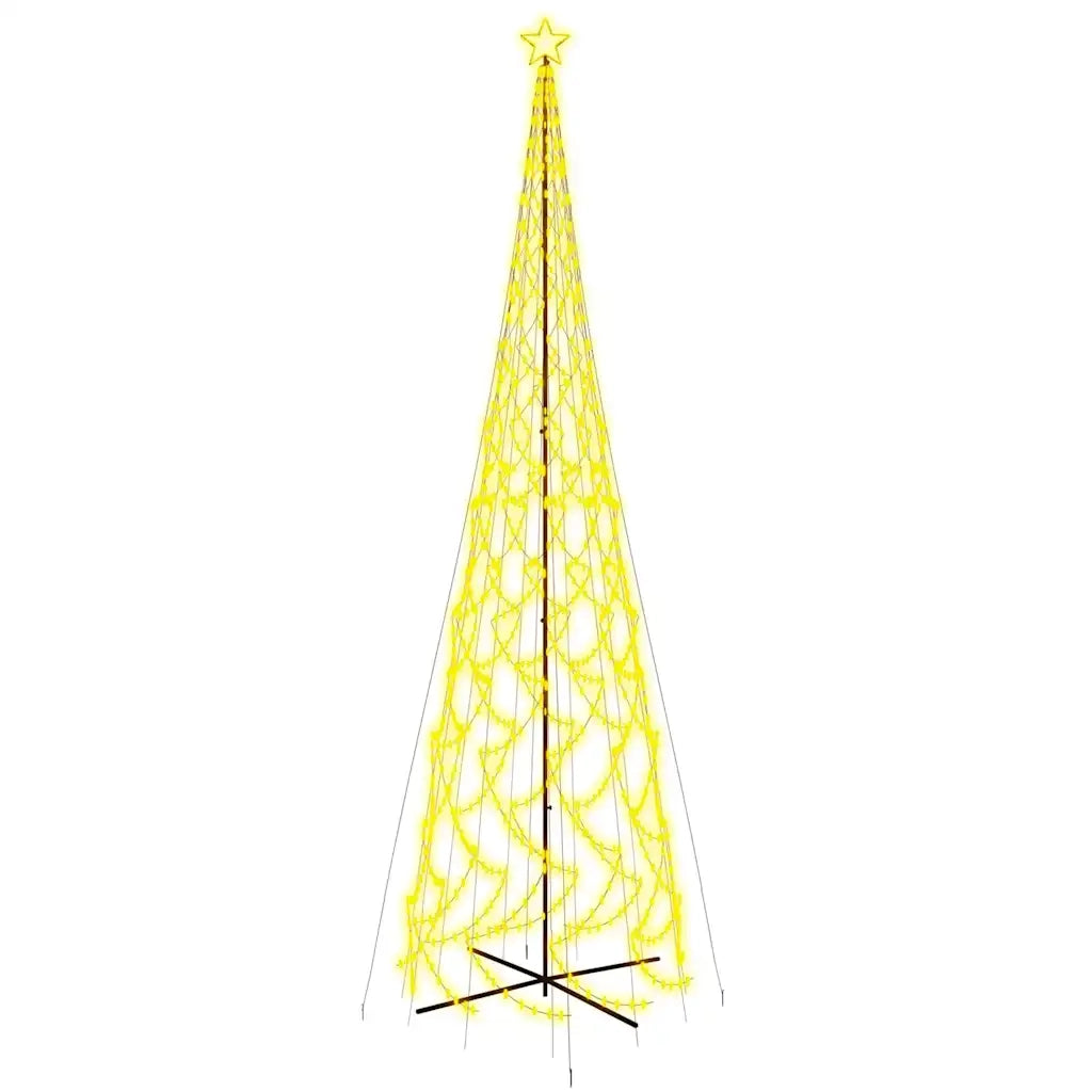 Albero di Natale a Cono Bianco Caldo 3000 LED 230x800 cm 343517