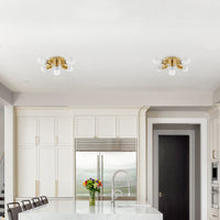 Plafoniera Riflettore Metallo APP708-5C Oro