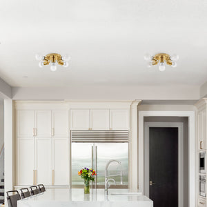 Plafoniera Riflettore Metallo APP708-5C Oro