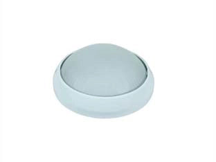 PLAFONIERA TONDA IN ALLUMINIO PER ESTERNO  100w IP54 ø mm.258x125h. bianco    SYNTESY