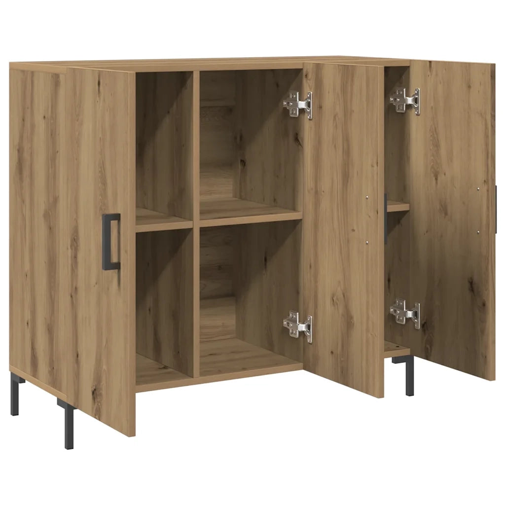 Credenza | Madia | Buffet da pranzo | Armadio da pranzo Rovere Artigianale 90x34x80 cm in Legno Multistrato