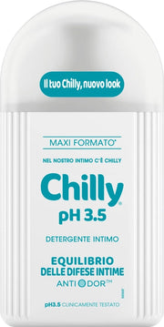 SET 4 CHILLY GEL DETERGENTE INTIMO DA 300ML MAXI NEW  PH 3.5