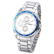Trade Shop - Orologio Polso Curren 8076 Uomo Analogico Quarzo Moderno Silver Bianco -