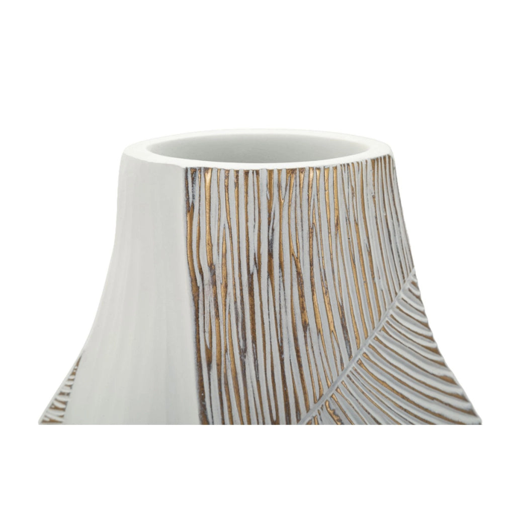 Vaso Decorativo VKH1030, Bianco, Poliresina, 29,5x13,5x50 cm