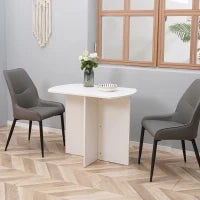Tavolo da Pranzo Pieghevole Salvaspazio in Legno, 90x60x74cm, Bianco