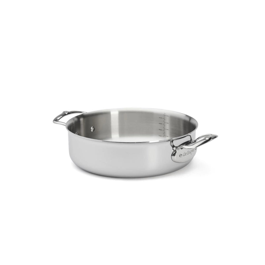 De Buyer 3741.28 Affinity Casseruola Bassa con Coperchio 28 cm Acciaio Inox 4,6 L Induzione colore Acciaio inossidabile