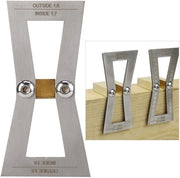 Misuratore di angolo - Strumento per la lavorazione del legno - Acciaio inossidabile/Lamiera di rame - Scala precisa - Progetto compattato - Duraturo e robusto - Righello