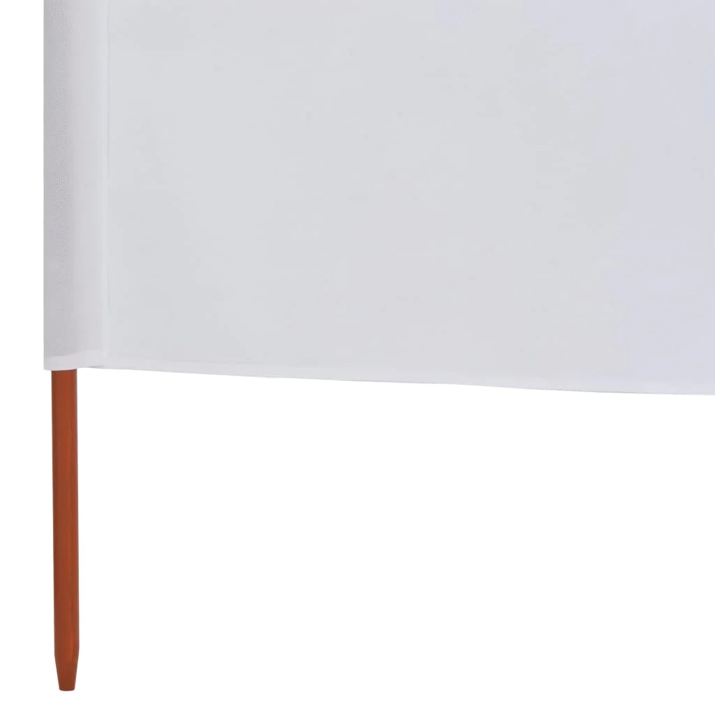 Paravento in tessuto a 5 pannelli 600 x 80 cm bianco sabbia 02_0008831