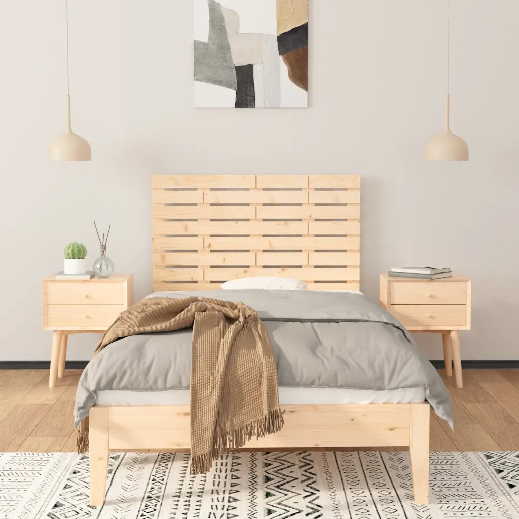 Testiera | Testata da Parete 96x3x63 cm in Legno Massello di Pino