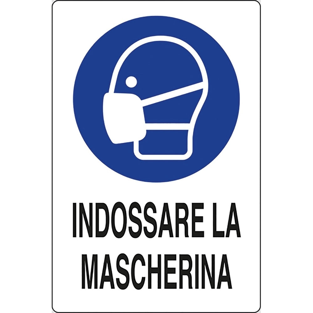 CARTELLO SEGNALETICA USARE LA MASCHERINA- 10 pezzi