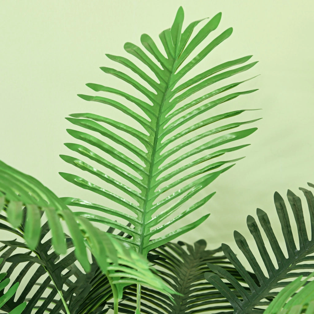 Palma artificiale 160 cm verde per interni ed esterni, pianta finta con vaso stabile