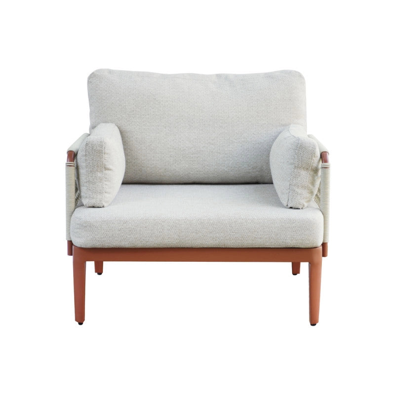 Salotto Bandol In Alluminio Rosso + Corda Beige Moia
