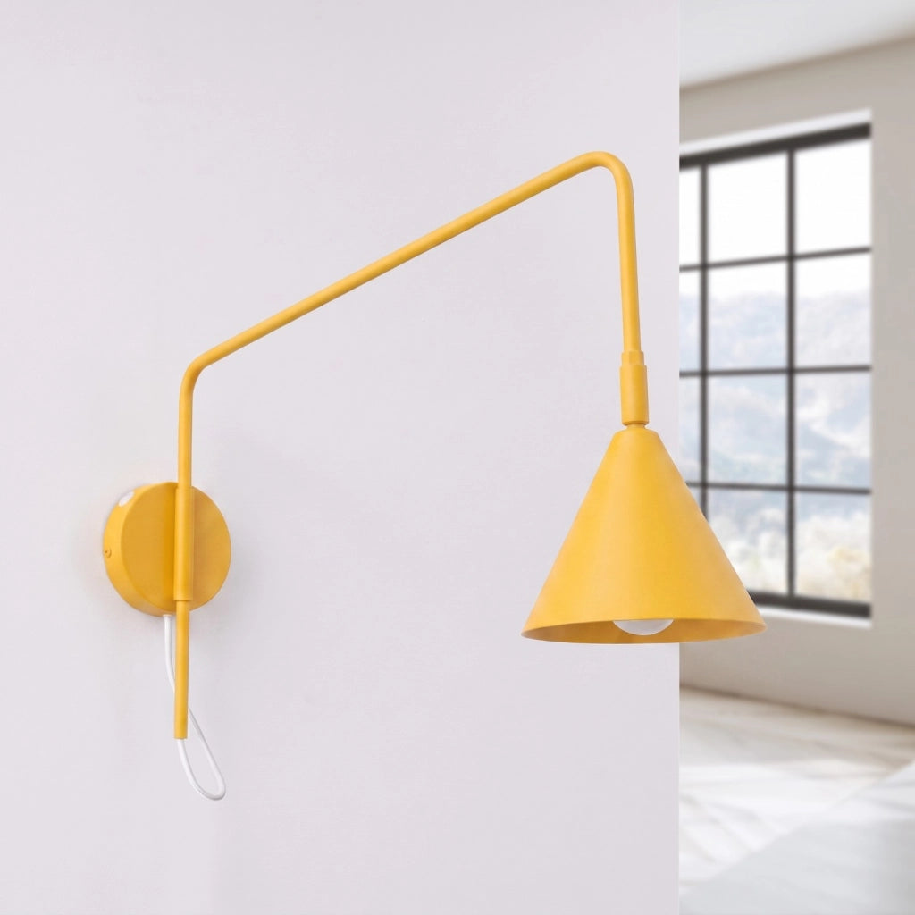 Applique NOX 1 giallo con interruttore