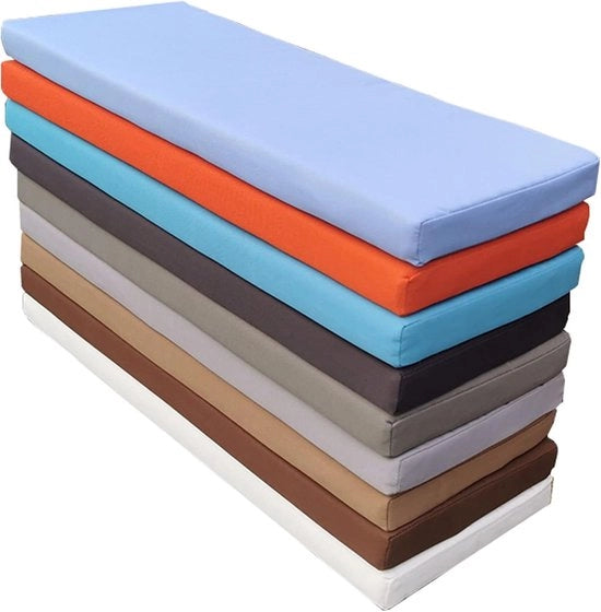 Banco da Giardino - Cuscino per Sedie a Giardino - Sedia da Giardino Comfortevole - Sedile all'Aperto - 120x40x5 cm - Marrone Scuro