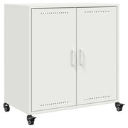 Credenza cassettiera cassettiera mobile contenitore organizer cucina soggiorno soggiorno 68,5 x 39 x 72 cm acciaio bianco 02_0030390