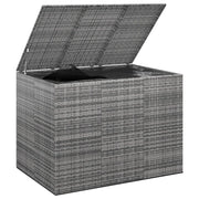 Cuscino da giardino in resina e vimini 145 x 100 x 103 cm grigio 02_0013161