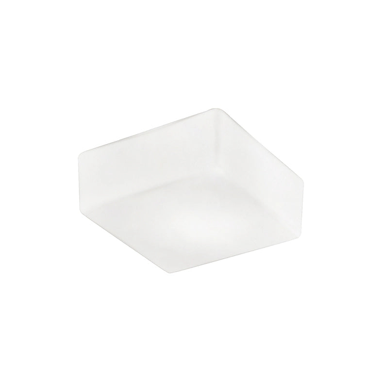 Binnie Applique Plafoniera Quadrata Vetro Satinato LED 10W 2700K IP20 20cm - Rossini Group - Lampada di design per interni in vetro bianco
