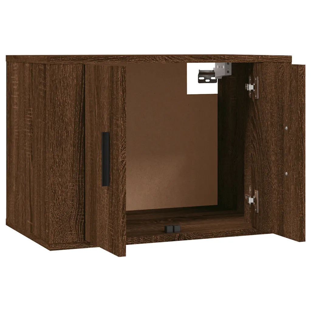 Mobile Porta TV a Parete Rovere Marrone 57x34,5x40 cm 816623