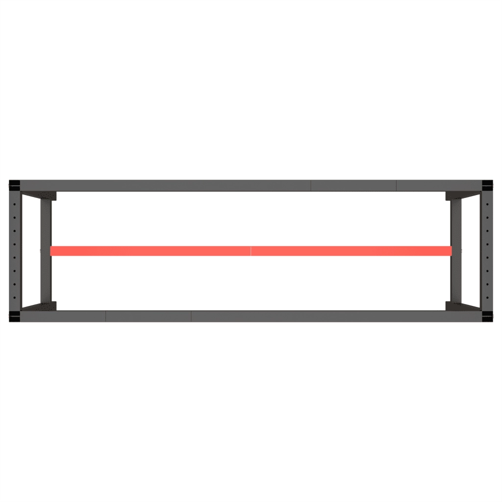 Telaio Banco da Lavoro Nero e Rosso Opaco 170x50x79 cm Metallo CFW4640905