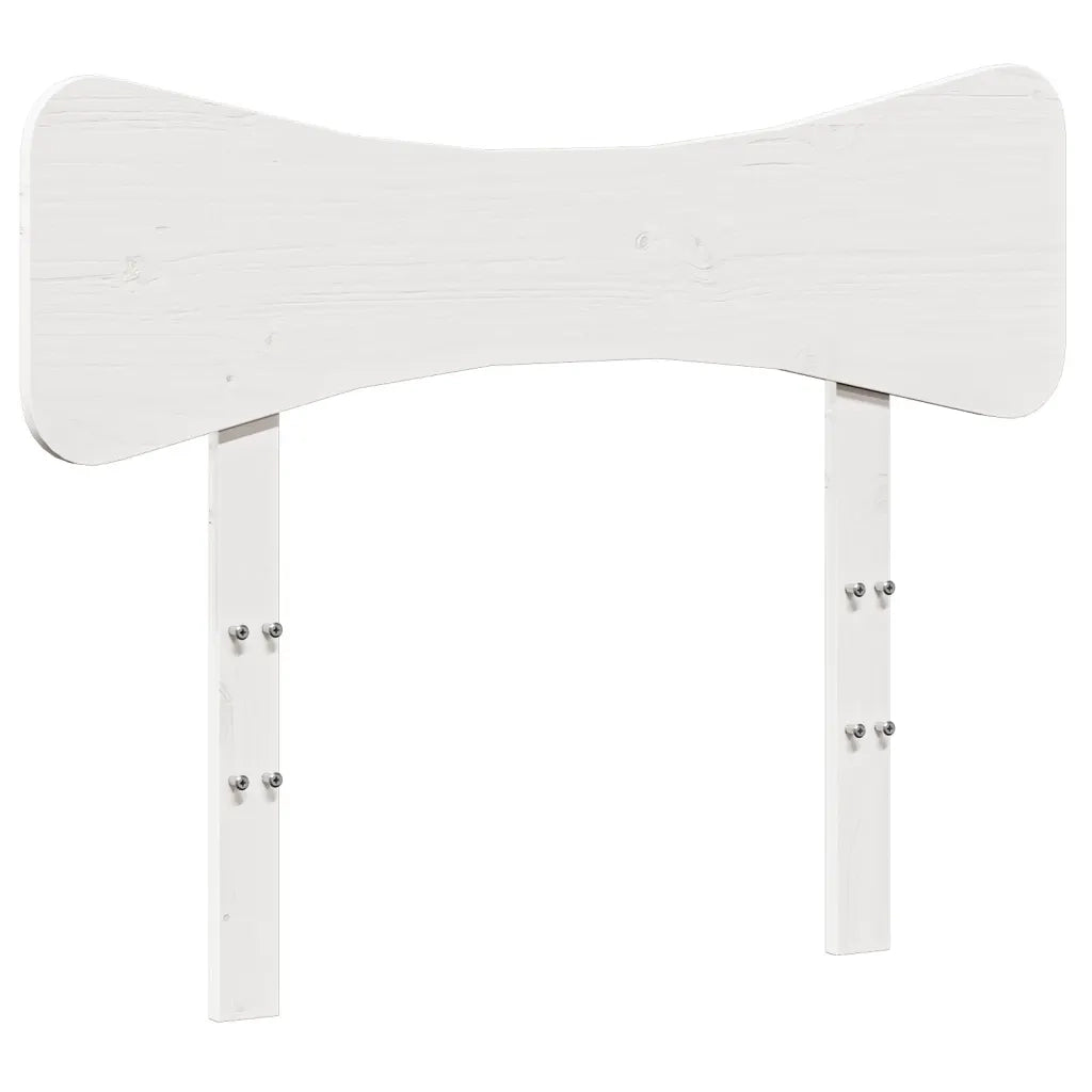 Testiera Bianca 90 cm in Legno Massello di Pino