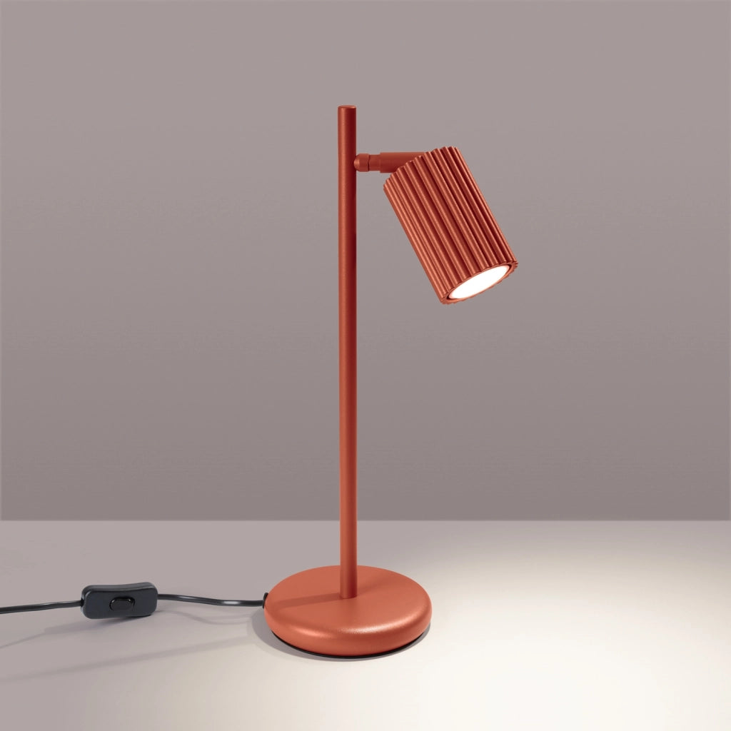 Lampada da tavolo ocra rossa snodata GU10 Pure Lume