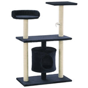 Albero per Gatti con Tiragraffi in Sisal 95 cm Blu Scuro CFW4692670