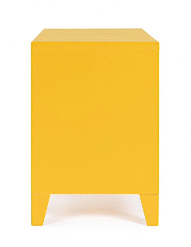 Mobile TV con 2 Ante 40x120,5x58,5 cm Cambridge in Acciaio Giallo