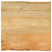 Piano Tavolo 40x40x2,5 cm Bordi Vivi in Legno Massello di Mango 370702