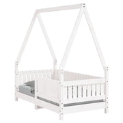 Giroletto per Bambini | Letto Infantile | Lettino Bianco 70x140cm in Legno Massello di Pino