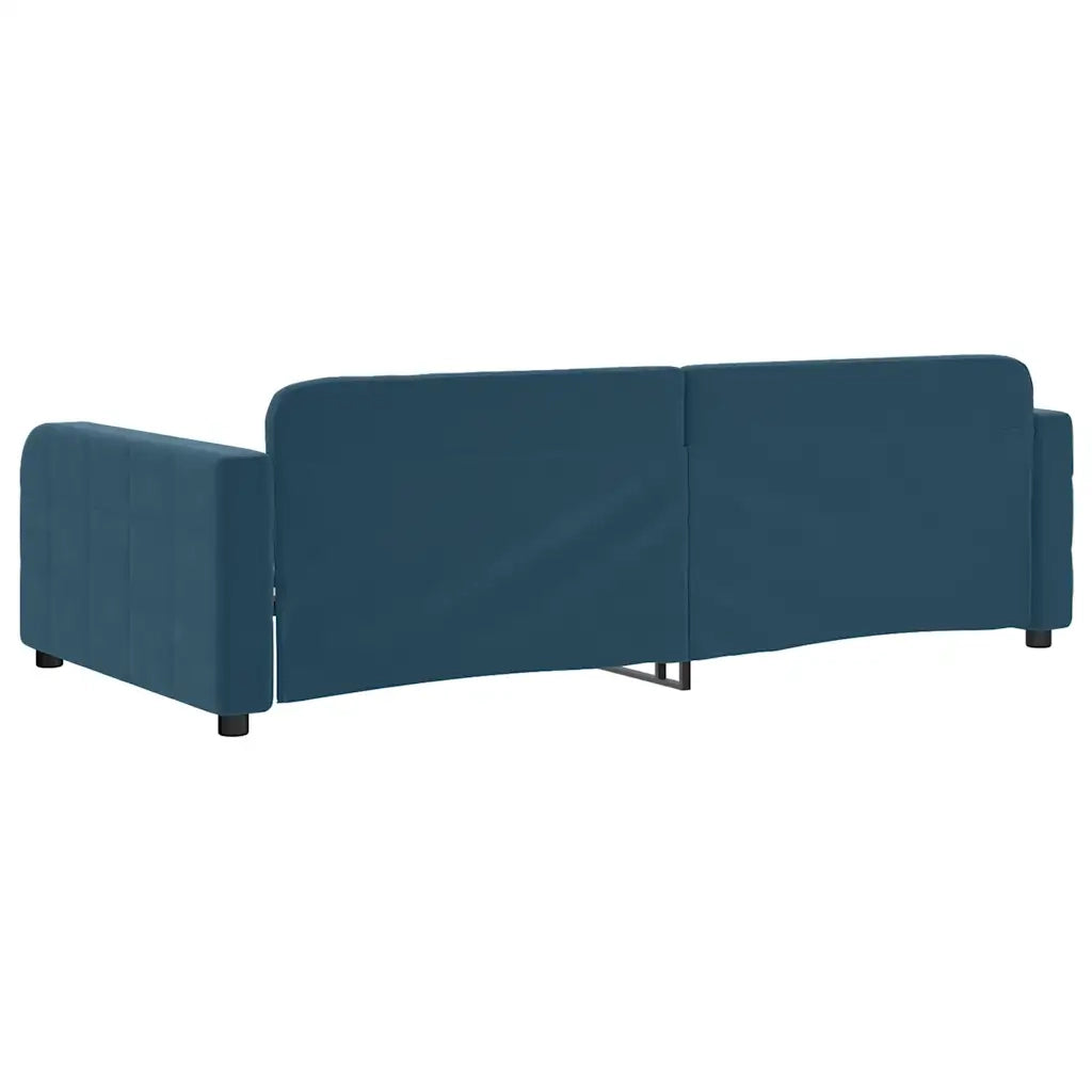 Letto singolo | Letto per adulti | Letto da Giorno Blu 100x200 cm in Velluto