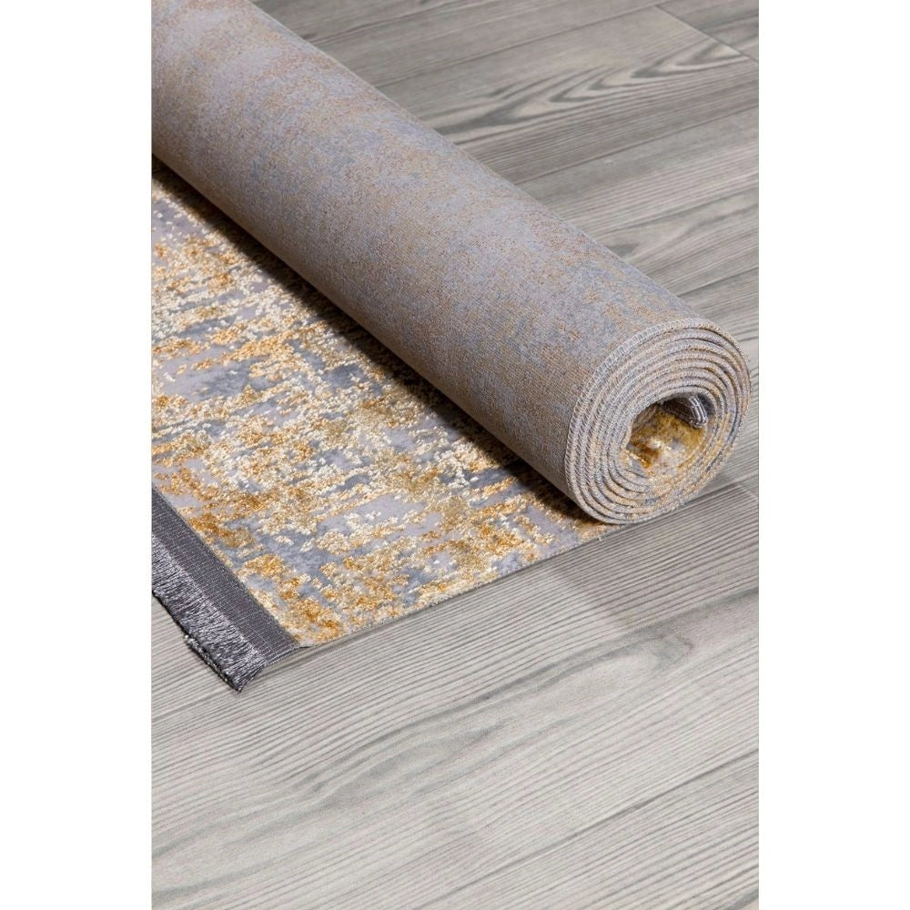 Tappeto antiscivolo Ada 160x230 colore terra superficie lucida