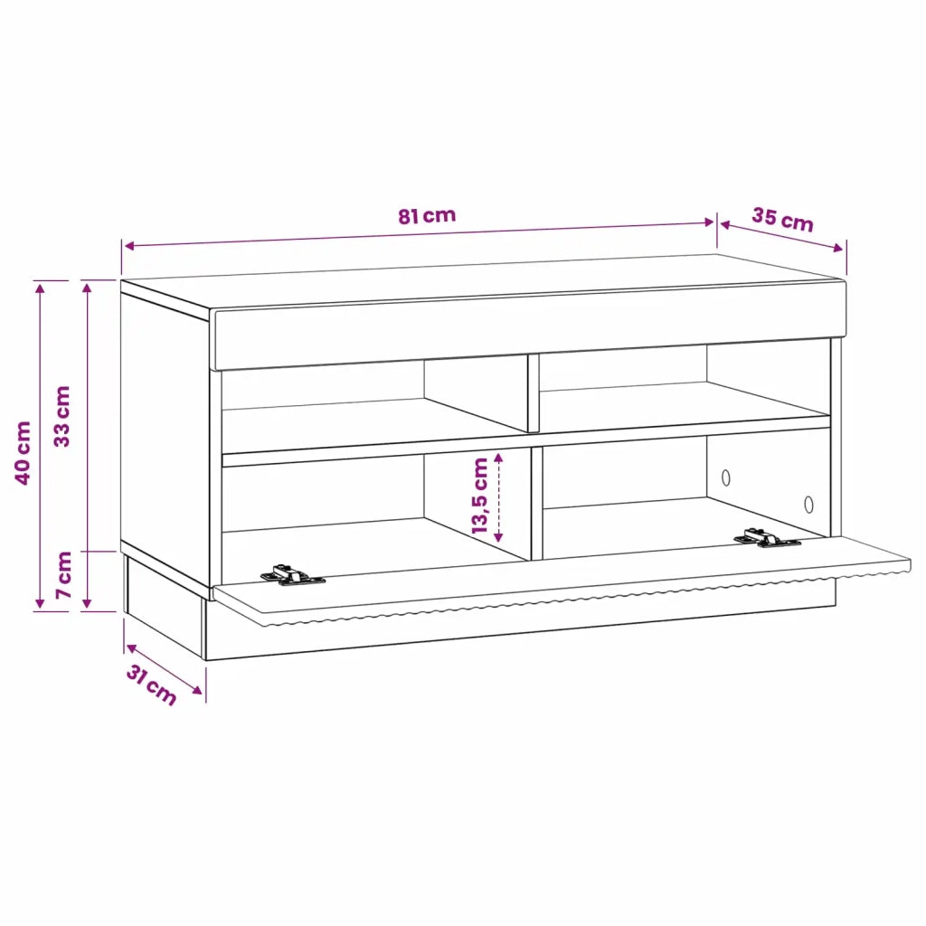 Mobile TV LED Legno antico Legno ingegnerizzato 897443