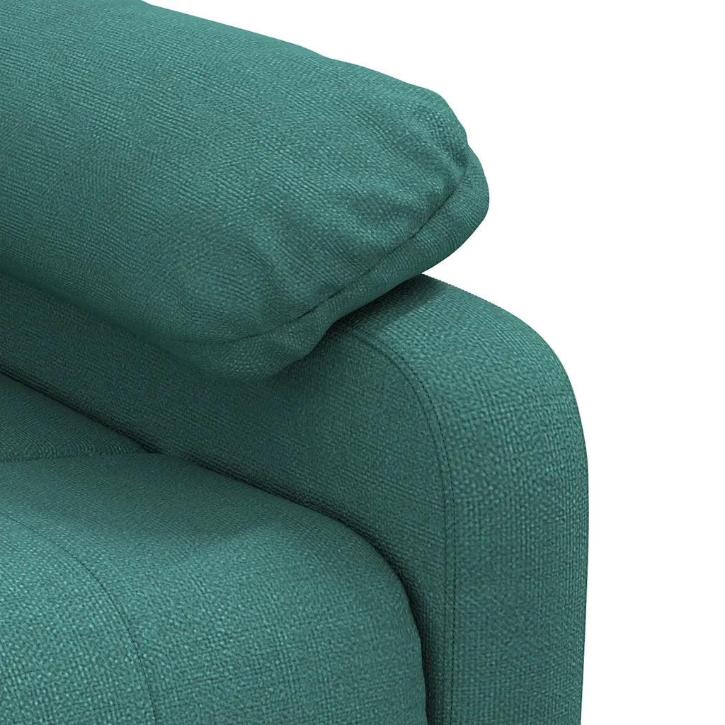 Poltrona Massaggiante Verde Scuro in Tessuto 289678