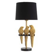 Lampada da Tavolo Pappagallo 3, Nero, Metallo, 30x30x62,5 cm