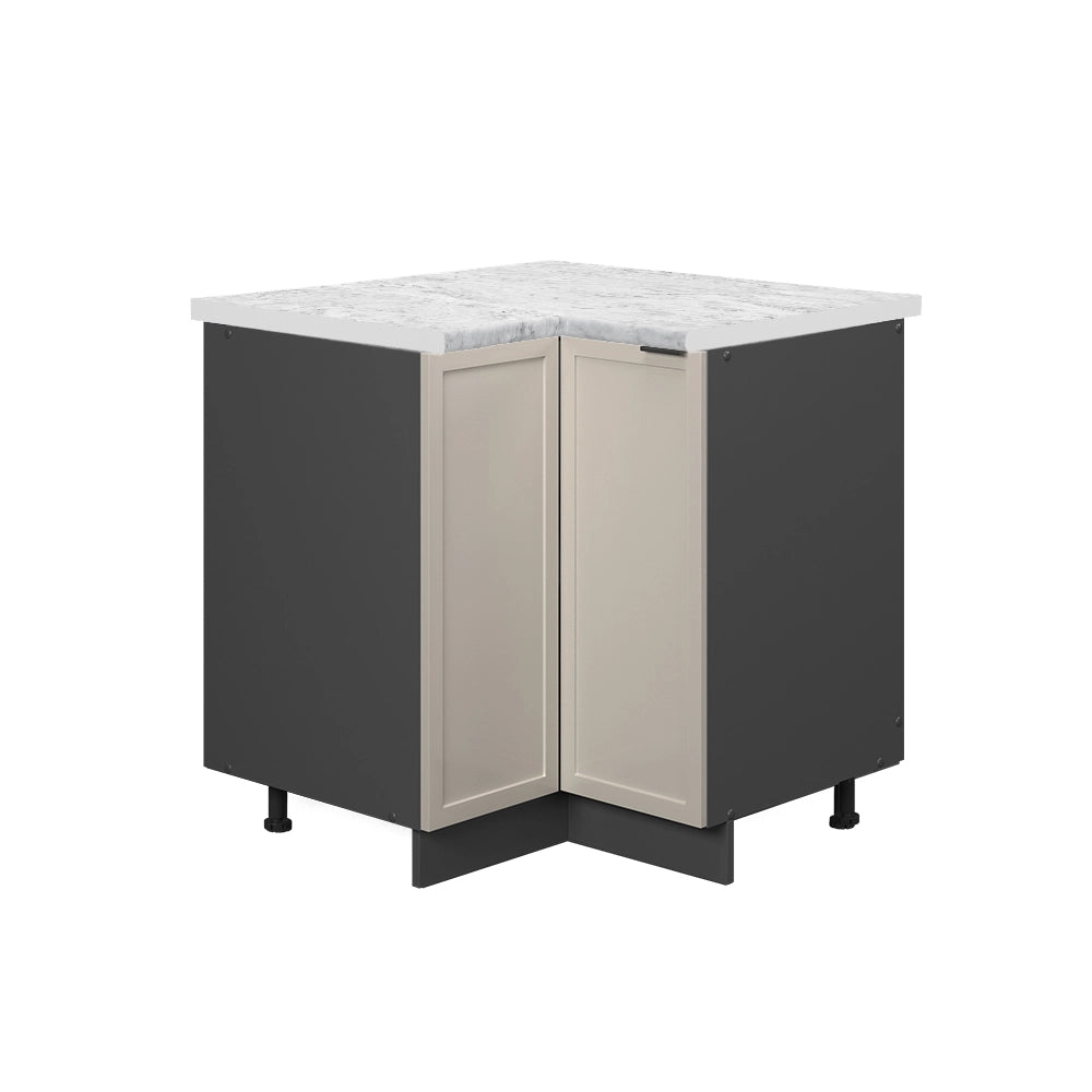 Mobile ad angolo cucina Fame-Line GrigioBeige/Antracite 80.5 cm, PL Marmo Vicco