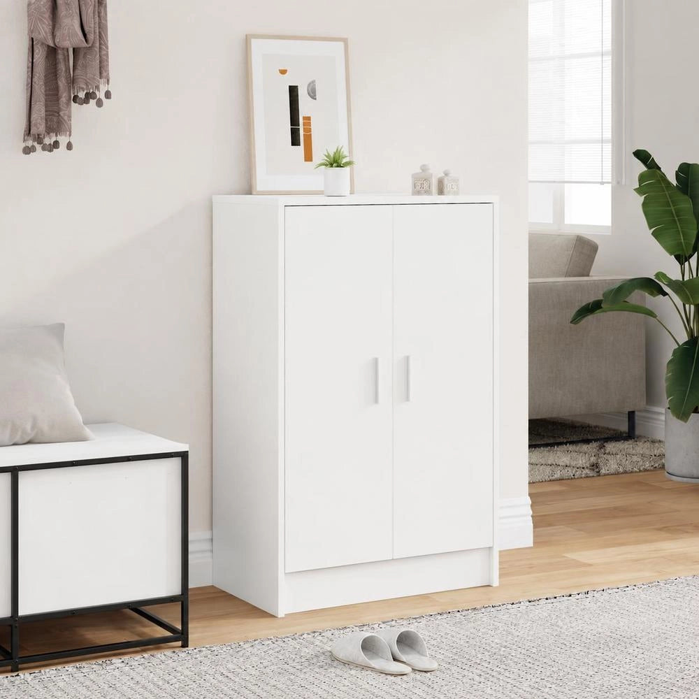 Shoe Cabinet White 60x35x92 Cm Wood-based Material