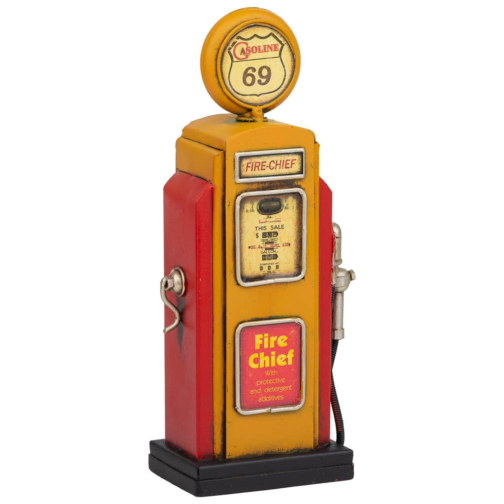 Dispenser salvadanaio in metallo marrone 12,5x7x25h