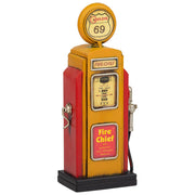 Dispenser salvadanaio in metallo marrone 12,5x7x25h