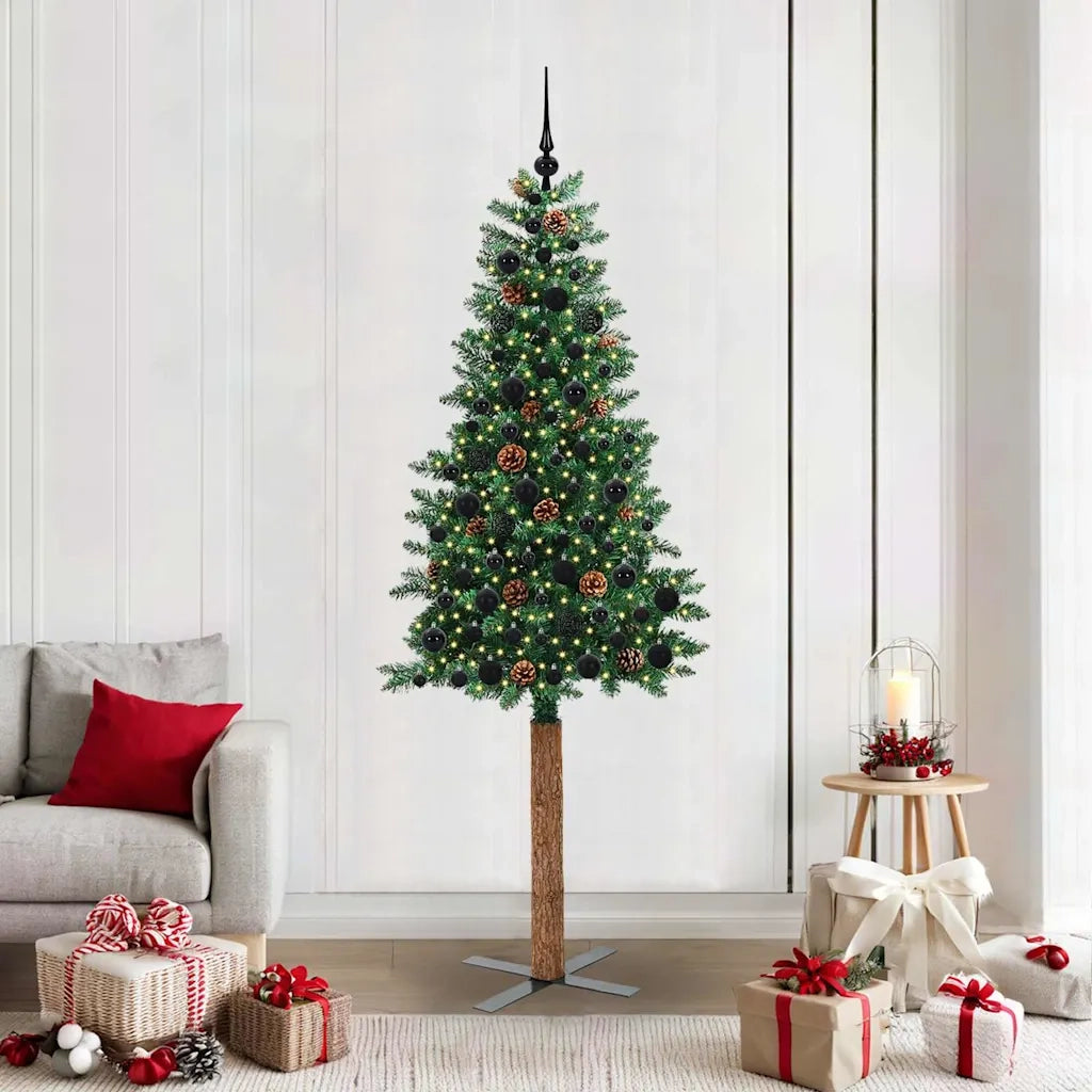 Albero di Natale | Decorazioni natalizie snodato con 300 LED con supporto Verde 210 cm