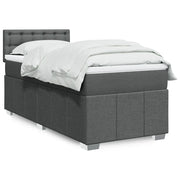 vidaXL Giroletto a Molle con Materasso Grigio Scuro 100x200 cm Tessuto