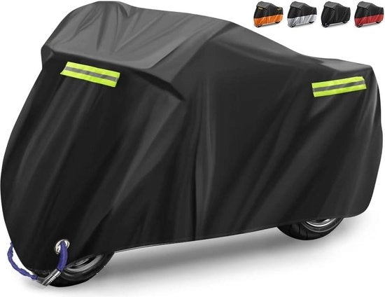 Cappotto motociclistico impermeabile - Tela Oxford - Cappotto motociclistico - Interno ed esterno - Tela UV impermeabile pioggia neve - Nero riflettente - 245x105x125cm