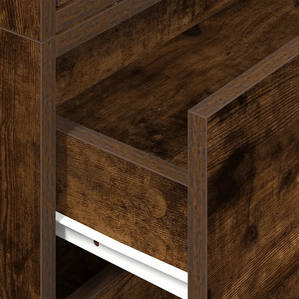 Armadi con 2 Cassetti 2 pz Rovere Fumo 60x31x40cm in Truciolato CFW8512192