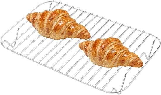 Griglia per barbecue, antiscivolo, costruzione in acciaio inossidabile, accessorio robusto per la preparazione delle pietanze con gadget da cucina per uso quotidiano, cottura all'aperto, picnic, barbecue, colore argento